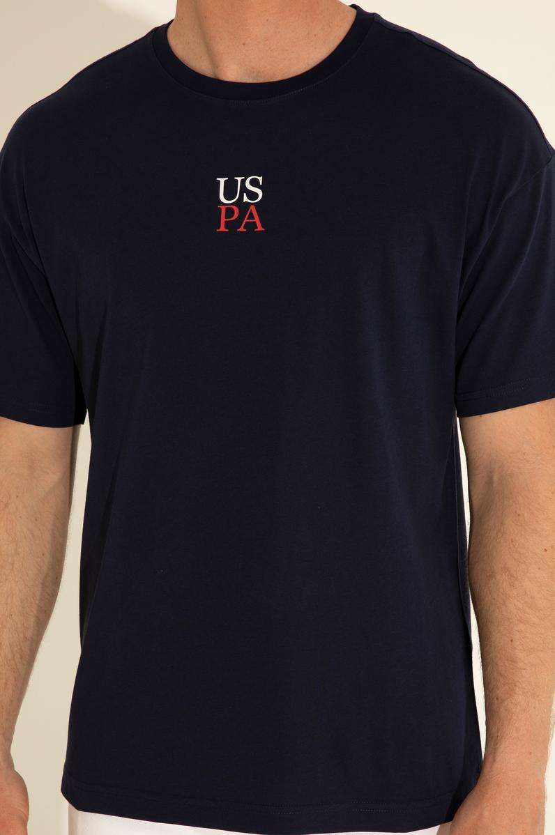 Erkek Comfort Fit Bisiklet Yaka Lacivert Tişört