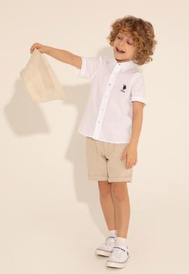 Erkek Çocuk Beyaz Basic Kısa Kollu Gömlek - 50289430001