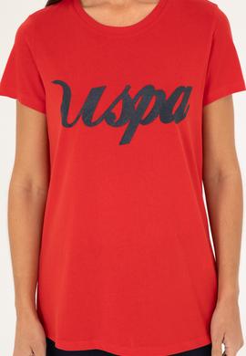 Kadın Kırmızı Bisiklet Yaka Tişört - 50288687030