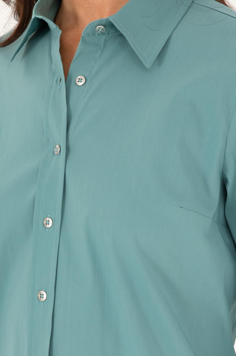 Kadın Mint Uzun Kollu Basic Gömlek