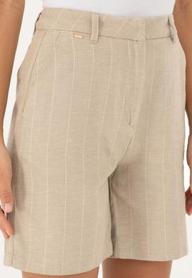 Kadın Haki Dokuma Şort - 50282334007