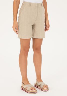 Kadın Haki Dokuma Şort - 50282334007