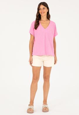 Kadın Bej Jean Şort - 50283847006