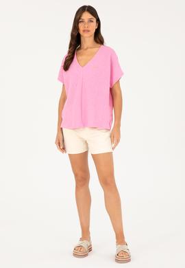 Kadın Bej Jean Şort - 50283847006