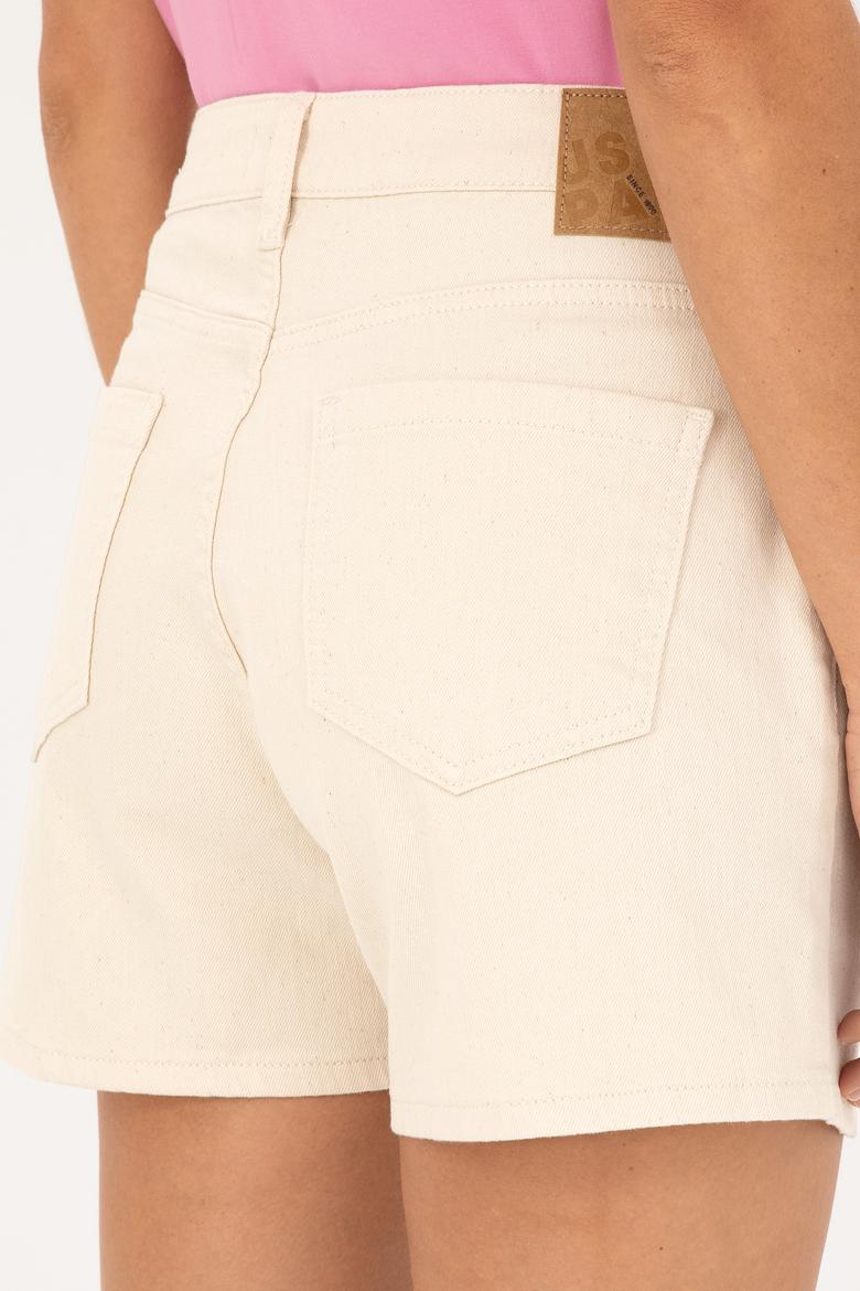 Kadın Bej Jean Şort - 50283847006
