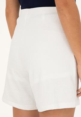 Kadın Ekru Örme Şort - 50289193020