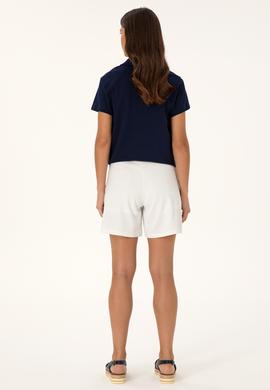 Kadın Ekru Örme Şort - 50289193020