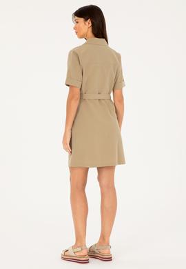 Kadın Somon Mini Boy Dokuma Elbise - 50280571002