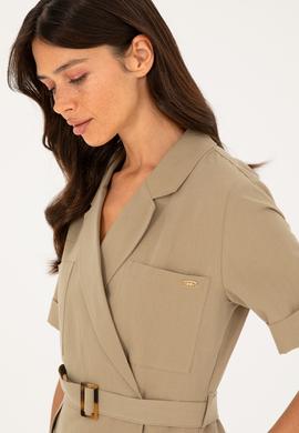 Kadın Somon Mini Boy Dokuma Elbise - 50280571002