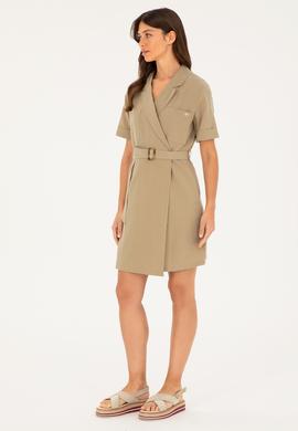 Kadın Somon Mini Boy Dokuma Elbise - 50280571002