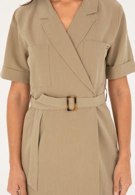 Kadın Somon Mini Boy Dokuma Elbise - 50280571002