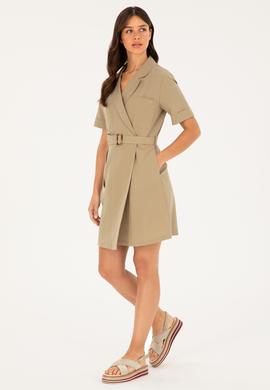 Kadın Somon Mini Boy Dokuma Elbise - 50280571002