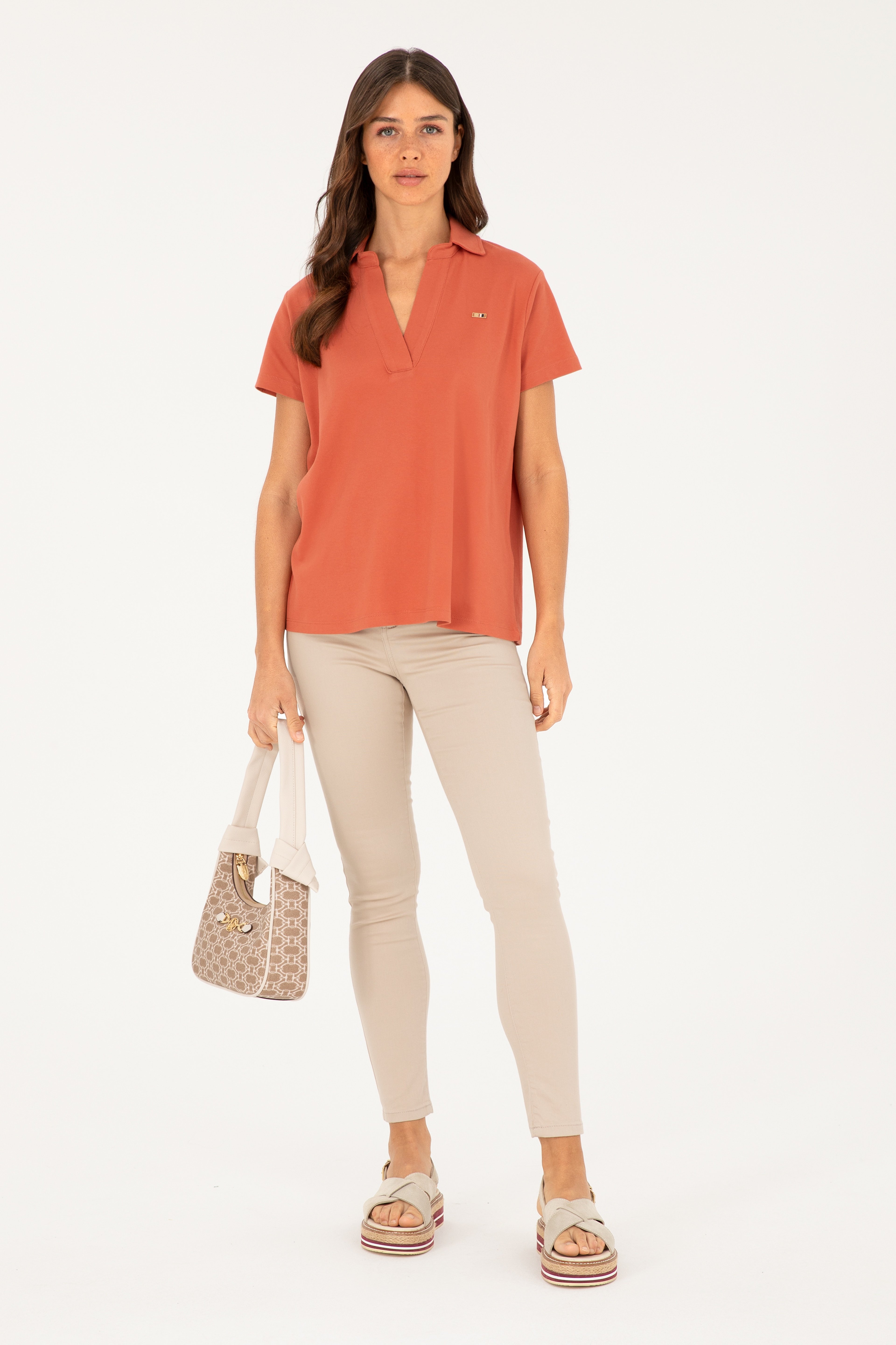 Kadın Taş Toothpick Fit Kanvas Pantolon - Image 3