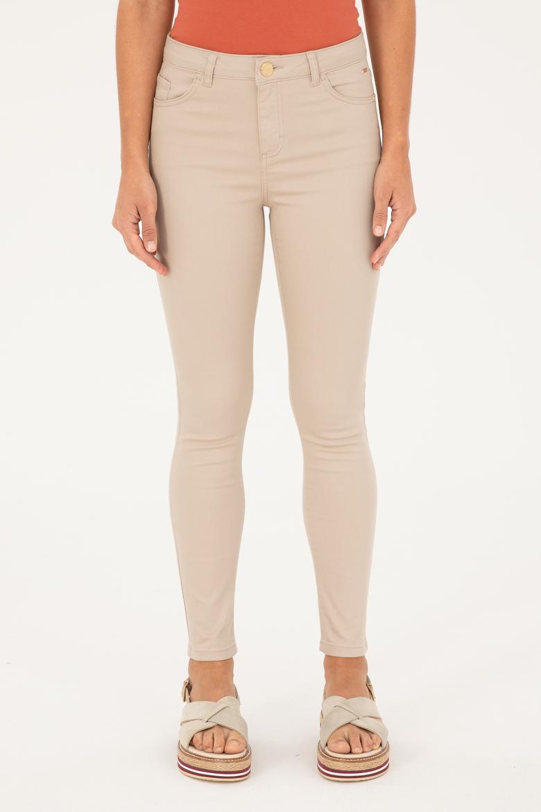 Kadın Taş Toothpick Fit Kanvas Pantolon - 50281692049