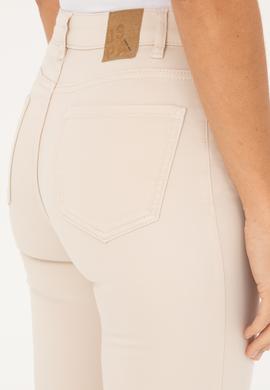 Kadın Bej Slim Flare Cropped Fit Jean Pantolon - 50282755003