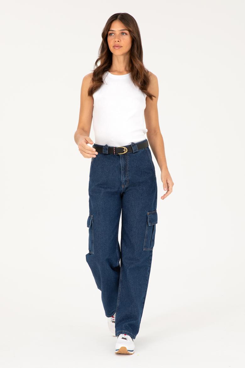 Kadın Mavi Jean Pantolon