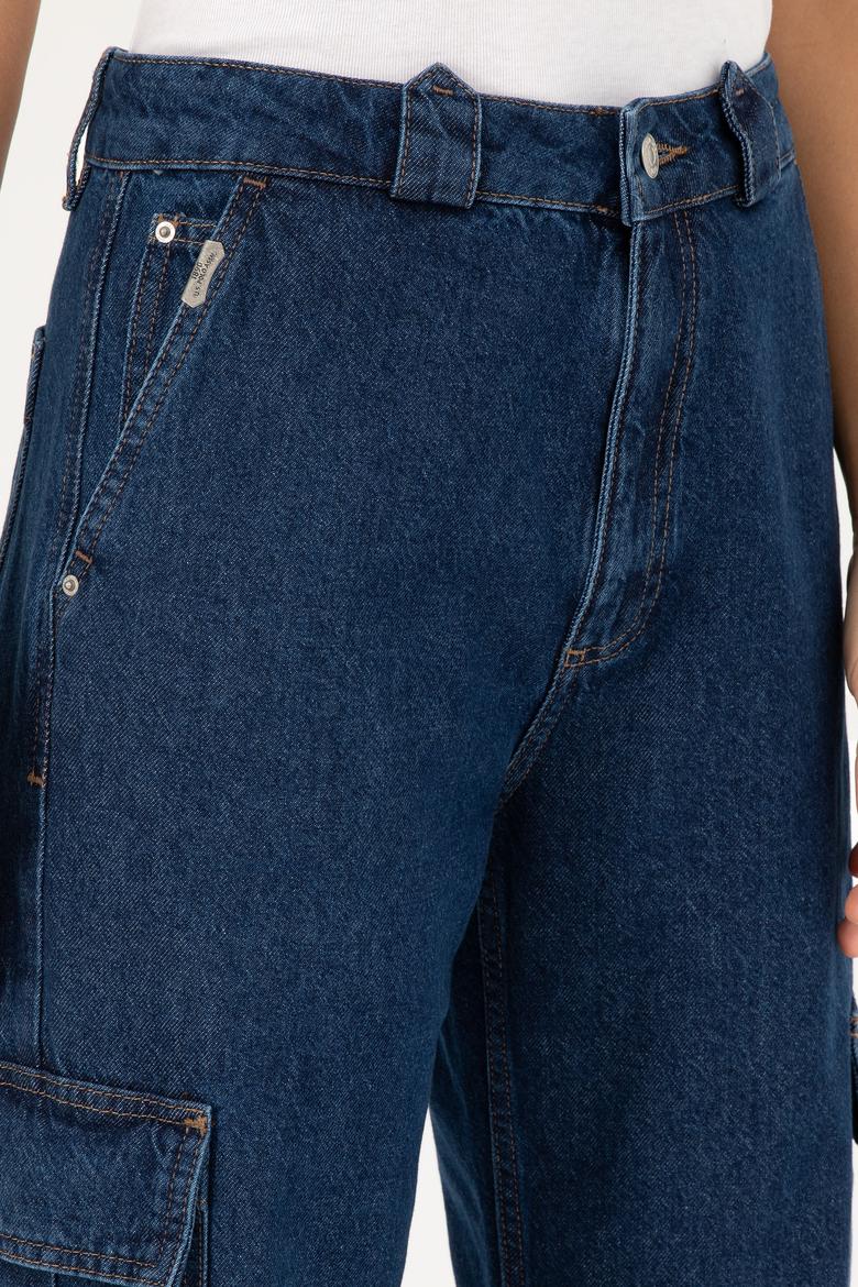 Kadın Mavi Jean Pantolon - 50282829006