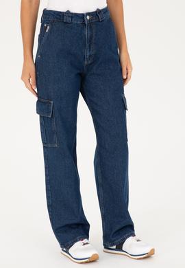 Kadın Mavi Jean Pantolon - 50282829006