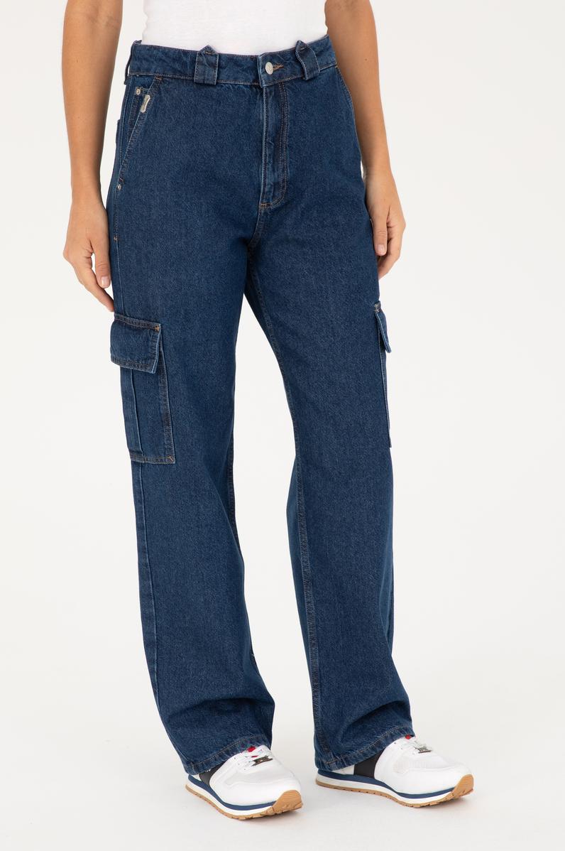 Kadın Mavi Jean Pantolon