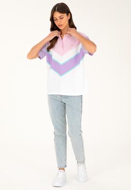 Kadın Lila Tişört - 50283372004