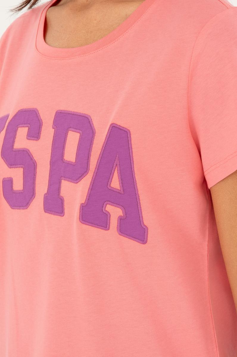 Kadın Pembe Bisiklet Yaka Basic Tişört