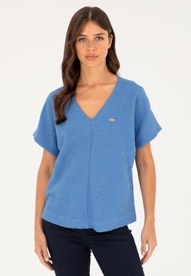 Kadın Saks Tişört - 50281815013