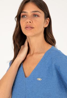 Kadın Saks Tişört - 50281815013