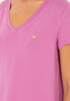 Kadın Menekşe V Yaka Basic Tişört - 50280019094