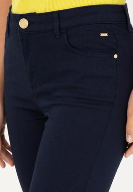 Kadın Lacivert Toothpick Fit Kanvas Pantolon - 50281692001