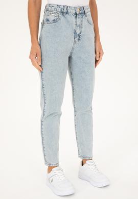 Kadın Açık Mavi Mom High Waist Fit Jean Pantolon - 50284793004