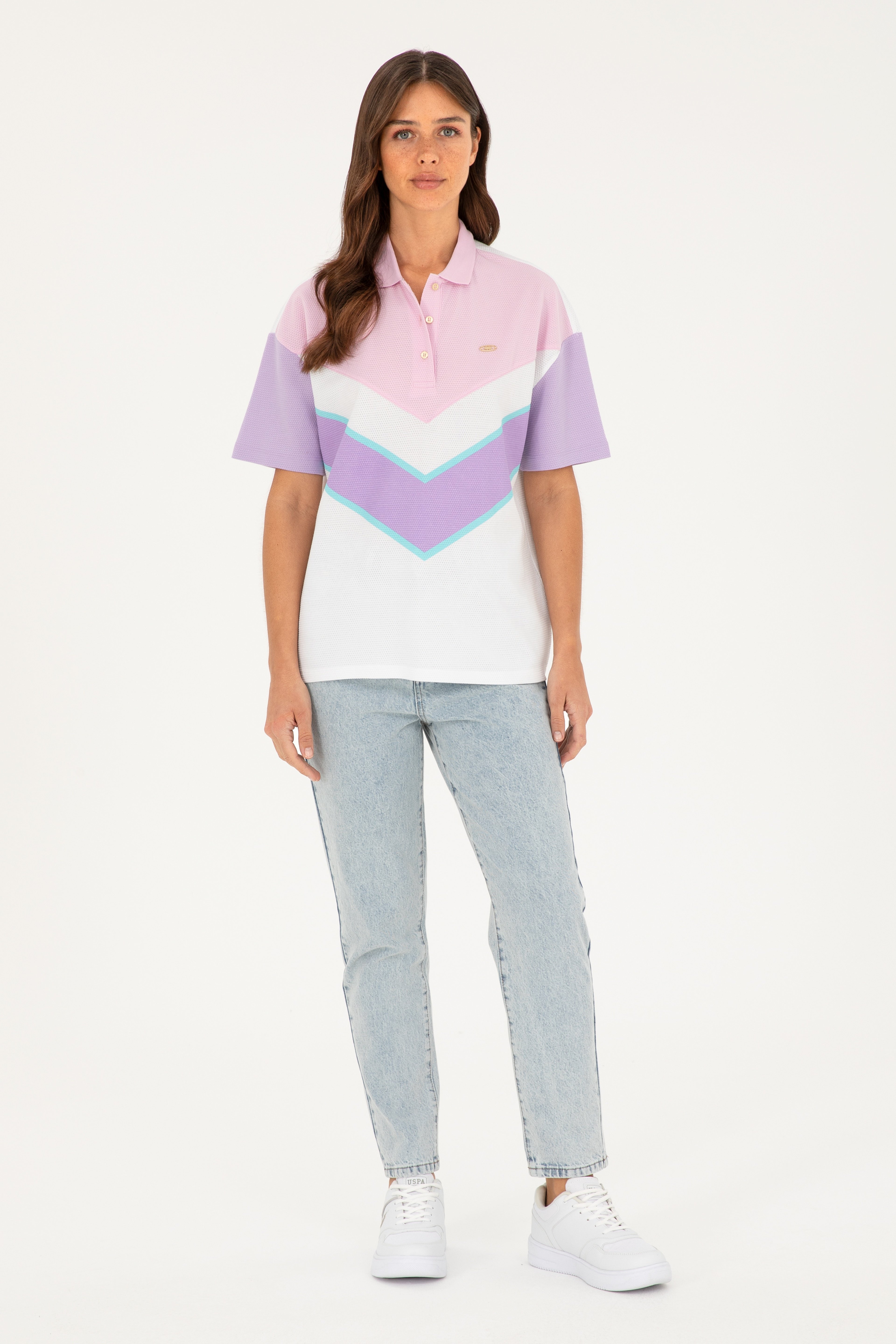Kadın Açık Mavi Mom High Waist Fit Jean Pantolon - Image 1