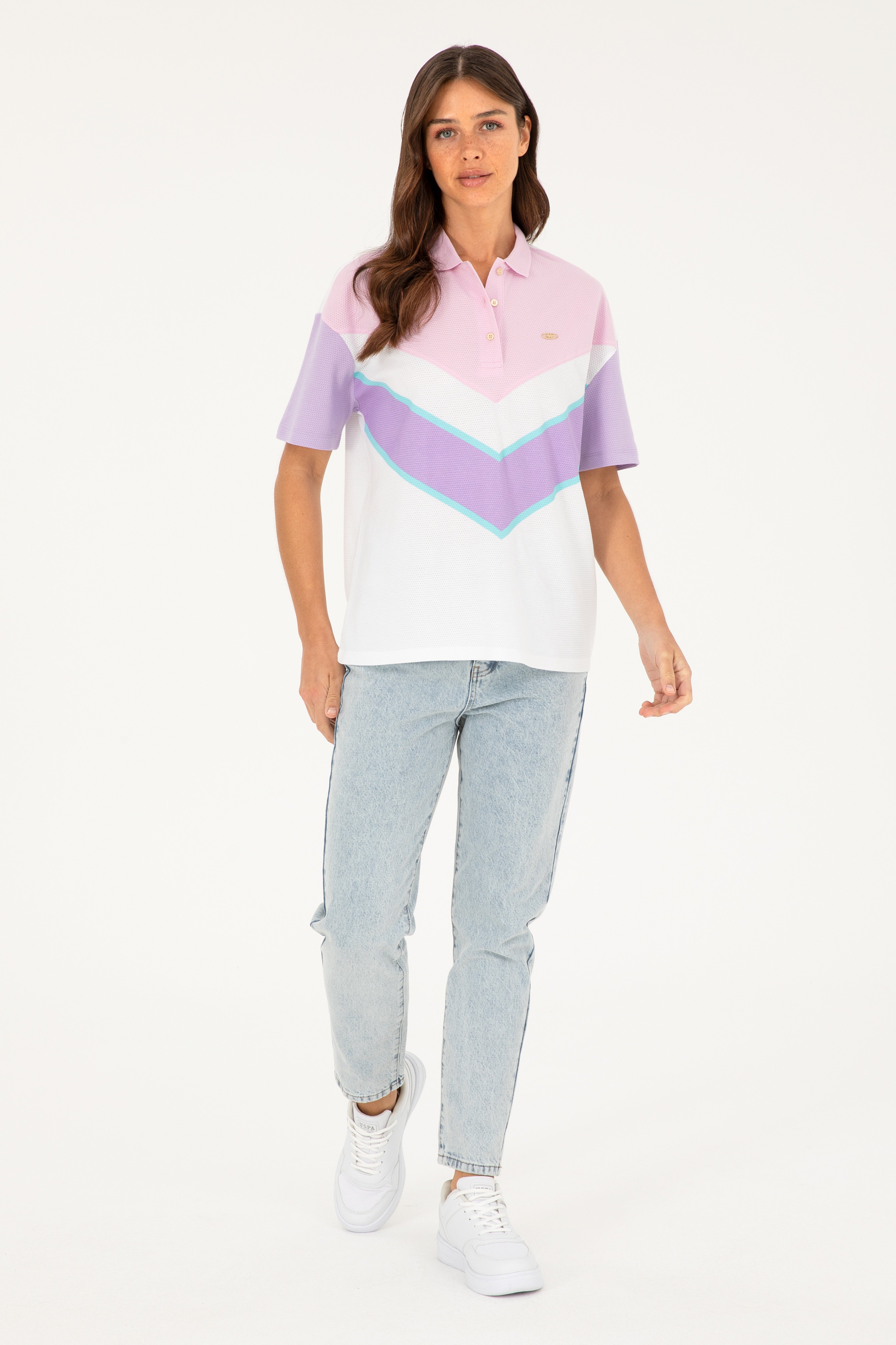 Kadın Açık Mavi Mom High Waist Fit Jean Pantolon - Image 3