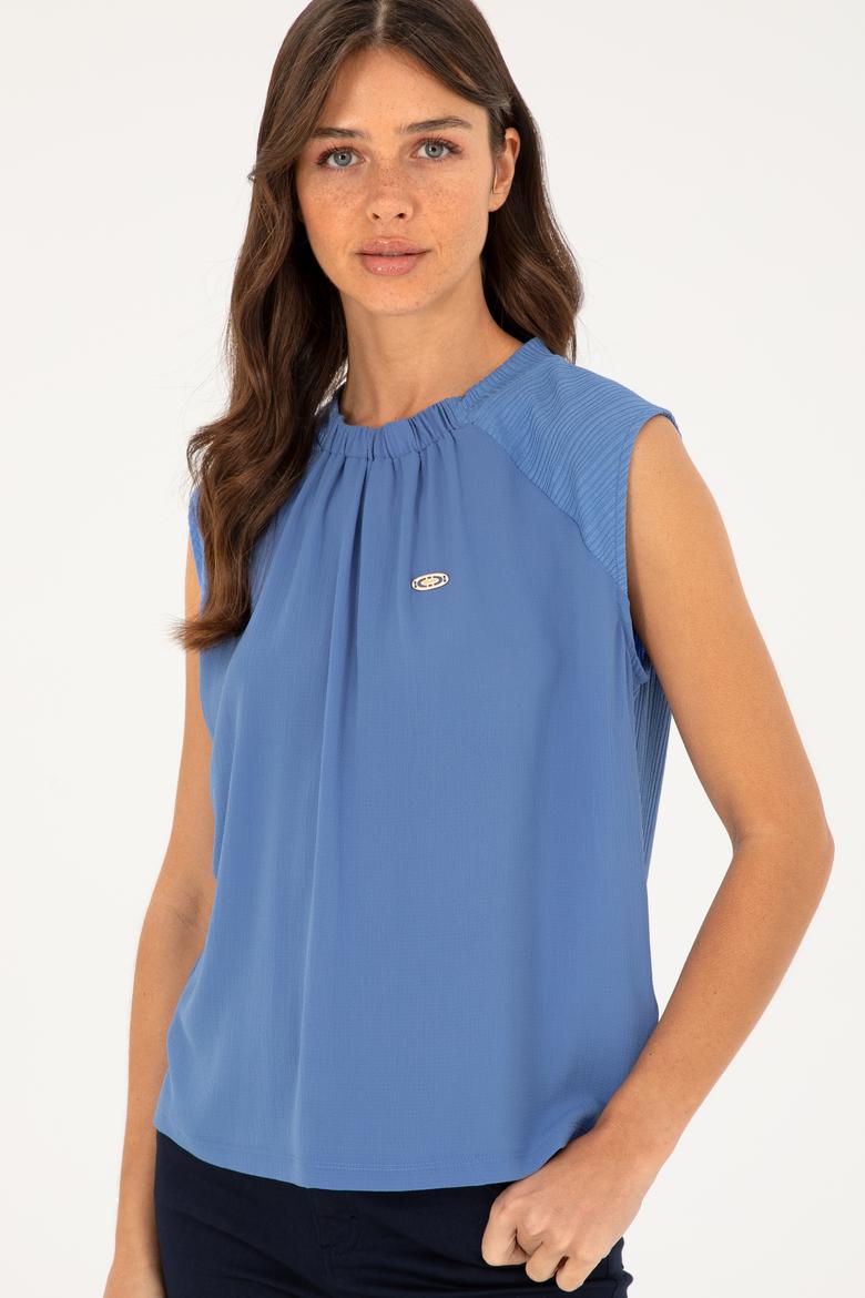 Kadın Saks Tişört - 50281802023