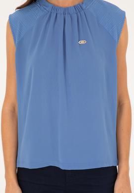 Kadın Saks Tişört - 50281802023