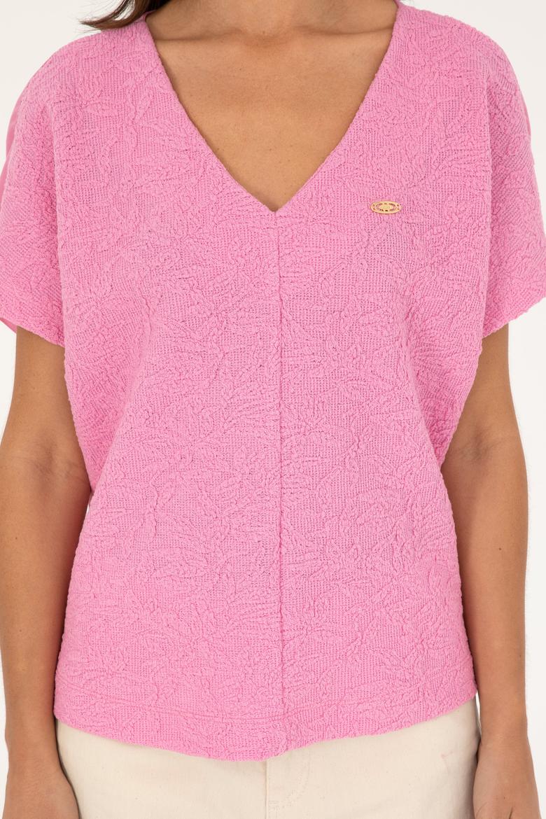 Kadın Menekşe Tişört - 50281815004