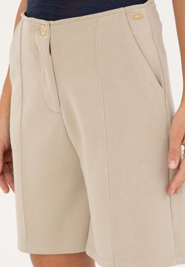 Kadın Açık Haki Örme Şort - 50282741032