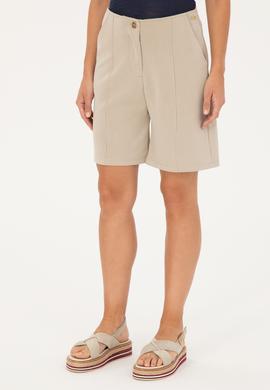 Kadın Açık Haki Örme Şort - 50282741032