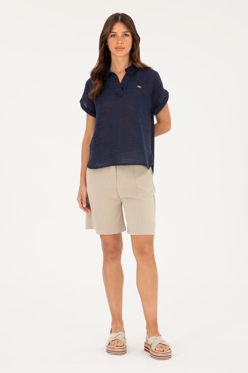 Kadın Açık Haki Örme Şort