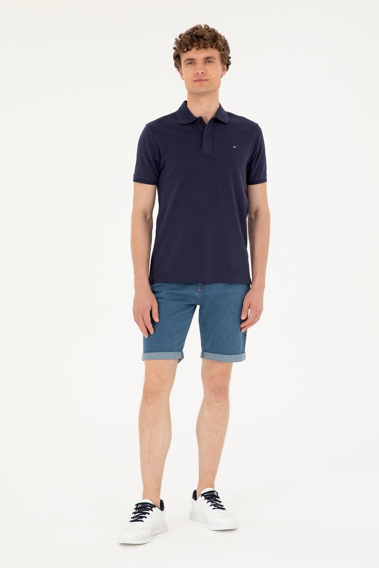 Erkek Lacivert Basic Tişört - 50279613097