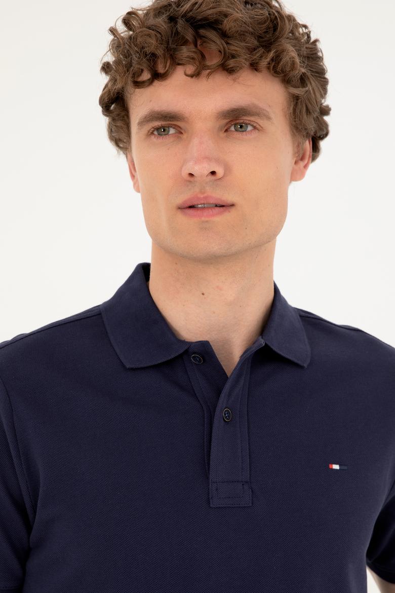 Erkek Lacivert Basic Tişört - 50279613097