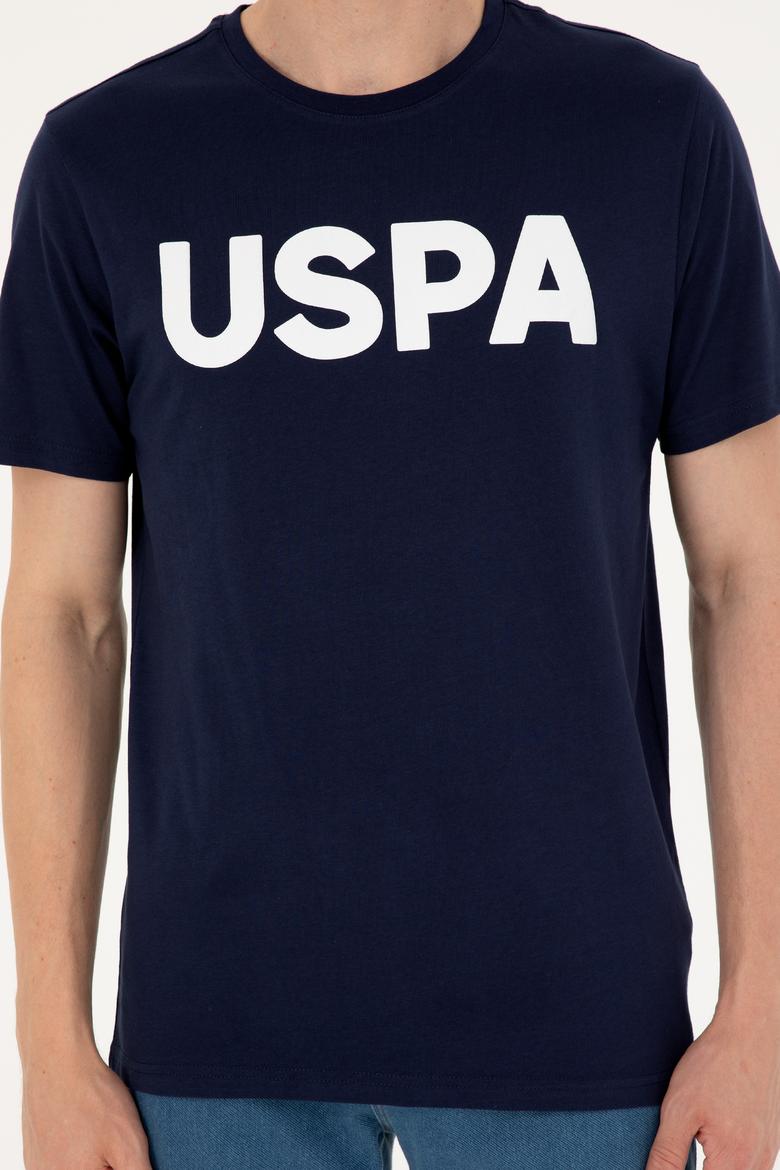 Erkek Regular Fit Bisiklet Yaka Lacivert Basic Tişört - 50279620149