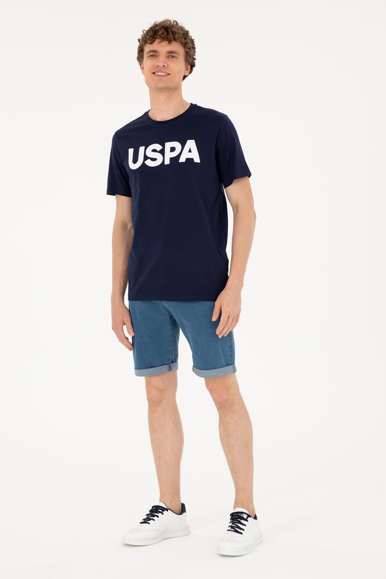 Erkek Regular Fit Bisiklet Yaka Lacivert Basic Tişört - 50279620149