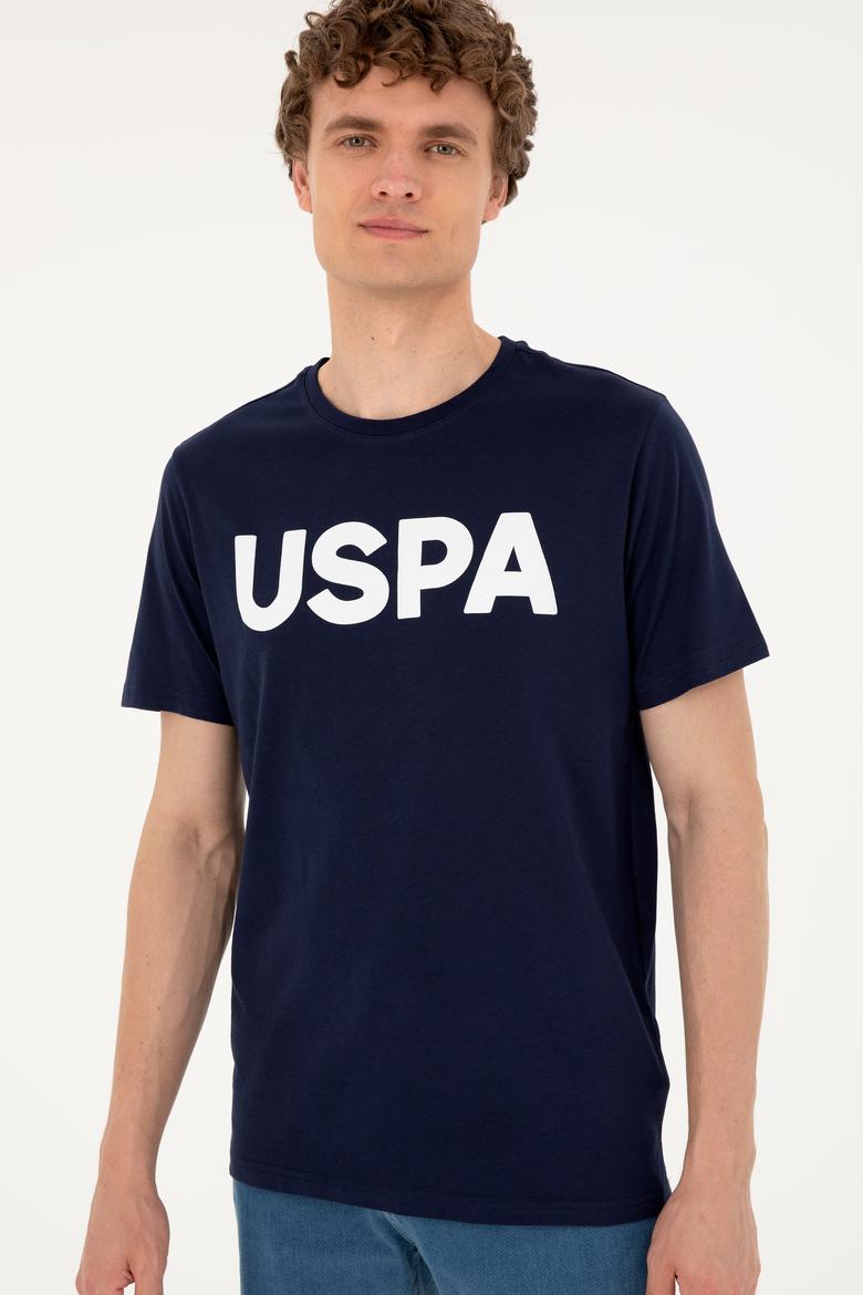 Erkek Regular Fit Bisiklet Yaka Lacivert Basic Tişört - 50279620149