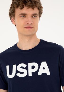 Erkek Regular Fit Bisiklet Yaka Lacivert Basic Tişört - 50279620149