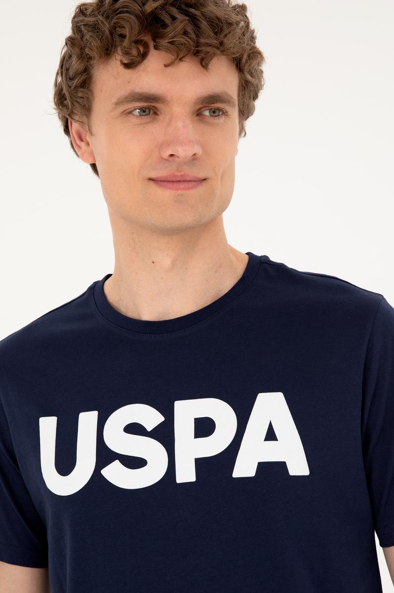 Erkek Regular Fit Bisiklet Yaka Lacivert Basic Tişört