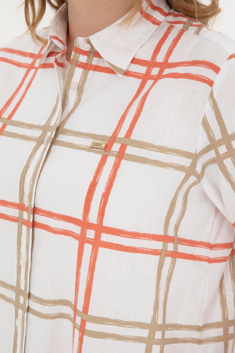 Kadın Açık Haki Uzun Kollu Gömlek