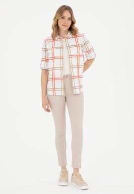 Kadın Açık Haki Uzun Kollu Gömlek - 50289132013