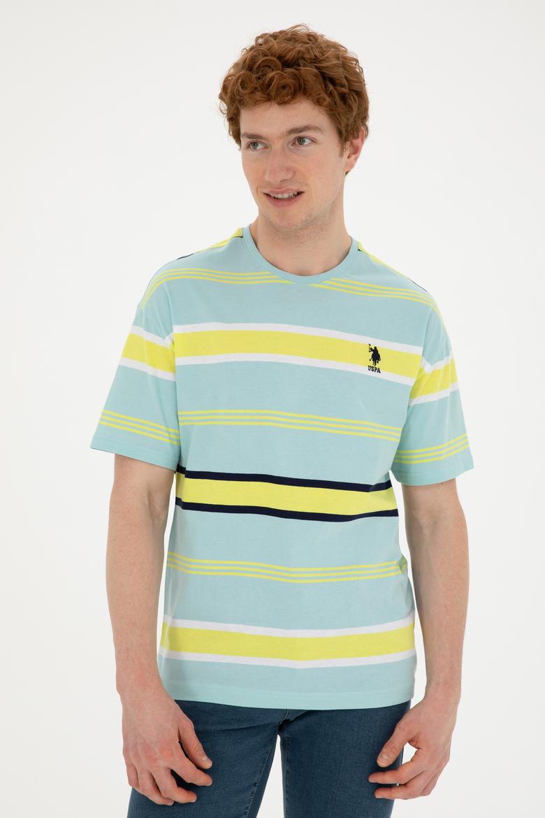 Erkek Comfort Fit Bisiklet Yaka Mint Tişört - 50287038019