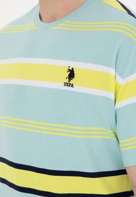 Erkek Comfort Fit Bisiklet Yaka Mint Tişört - 50287038019