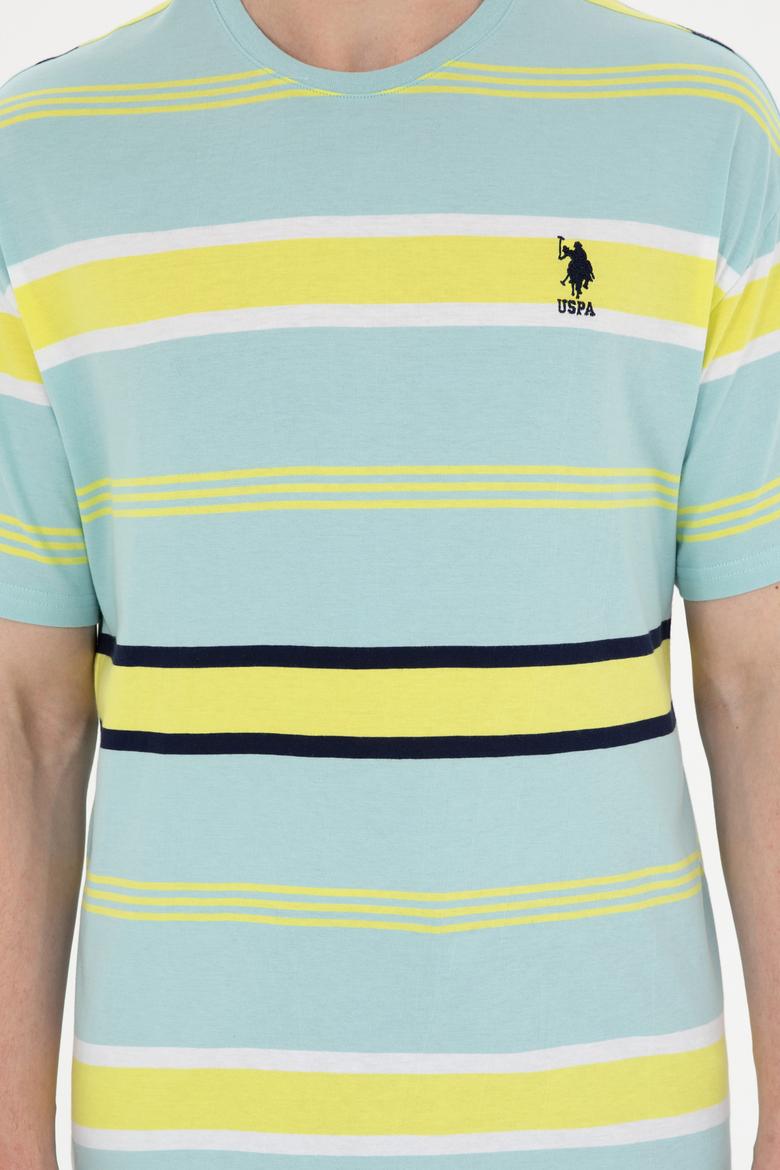 Erkek Comfort Fit Bisiklet Yaka Mint Tişört - 50287038019